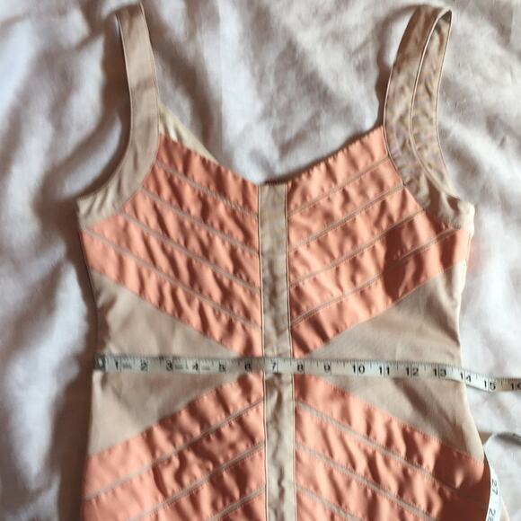 Wish pink patterned exposed zipper sheath dress, small - Picture 5 of 8